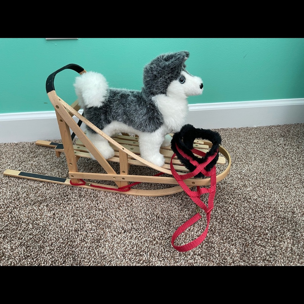 1980s Pleasant Company Dog Slee, Harness & Dog